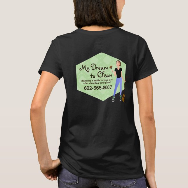 T-shirt Chemises du service de nettoyage de la maison (Dos)