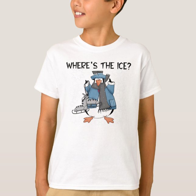 T-shirt Chemises et cadeaux de patinage sur glace Penguin (Devant)