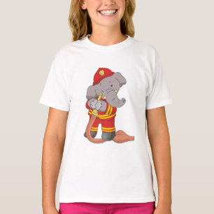T-shirt Chemises et cadeaux Elephant FIrefighter