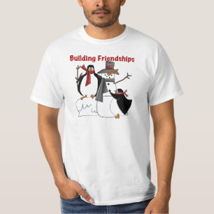 T-shirt Chemises et cadeaux Penguins Building Friendship