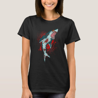 T-shirt Chemises et cadeaux Zombie Shark sanglant Horreur