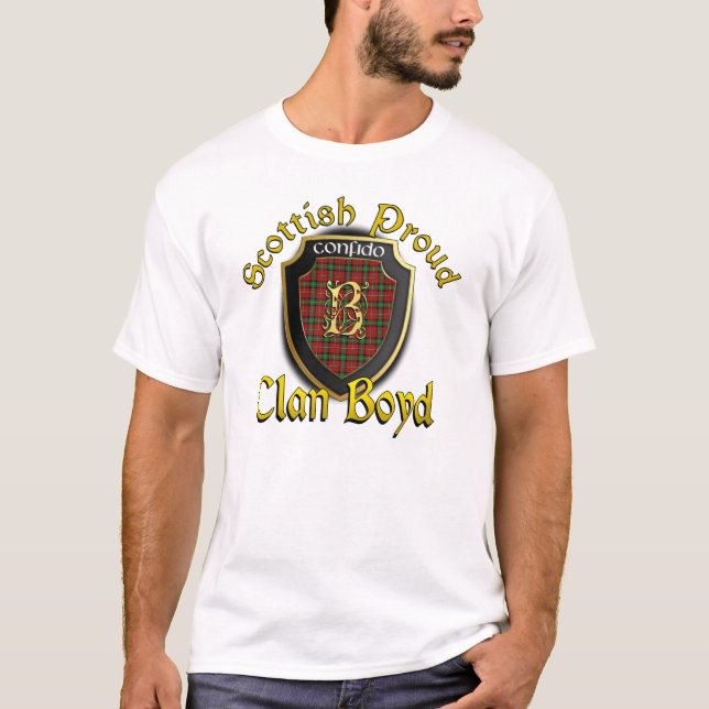 T-shirt Chemises fières écossaises de Boyd de clan (Devant)