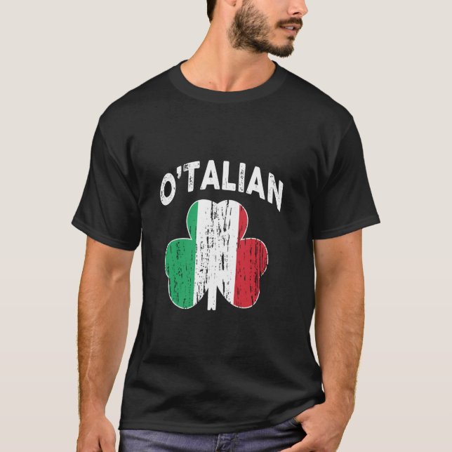 T-shirt Chemises italiennes O Italie Italie Drapeau Italia (Devant)