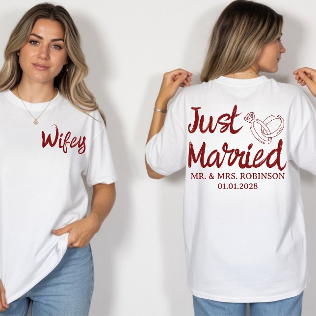 T-shirt Chemises jumelles personnalisées pour mari et femm (custom couple shirts, husband and wife shirts, boyfriend girlfriend shirts, anniversary shirts,)
