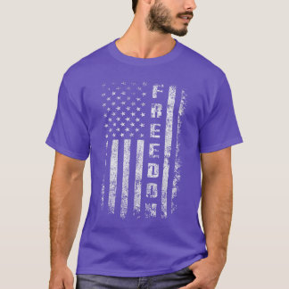 T-shirt Chemises Liberté Drapeau USA pour Femmes Hommes