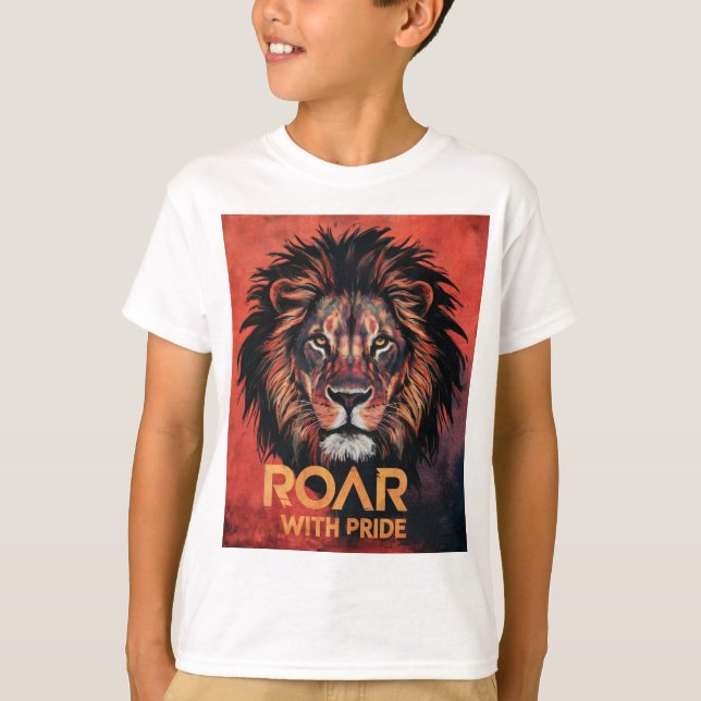 T-shirt Chemises Lion Lover pour enfants animal (Devant)