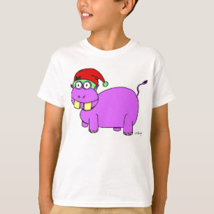 T-shirt Chemises pour enfants Hippo de Noël