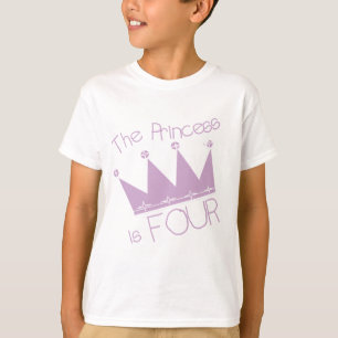 T-shirt Chemises Princess Crown 4th Birthday