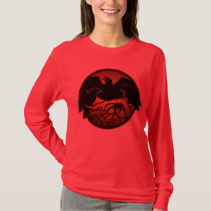 T-shirt Chemises Raven Art Raven Chemises d'art Crow femme