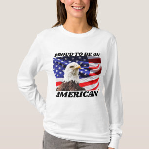 T-SHIRT CHEMISES T PROUD TO BE AN AMERICAN