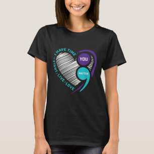 T-shirt Chemises Turquoises de sensibilisation au suicide