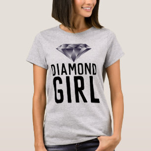 T-shirt Chemises vintage pour dames DIAMOND GIRL