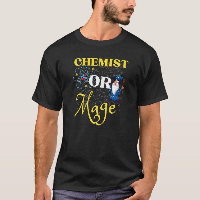 T-shirt Chemistry Teacher Or Mage Alchemy or Magic Teacher (Devant)