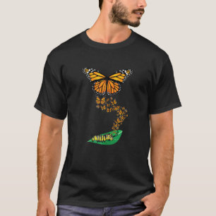 T-shirt Chenille Colorée En Papillon Monarch Métamorphe