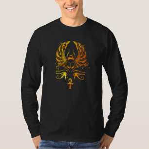 T-shirt Chepre Beetle avec glyphes égyptien Scarab
