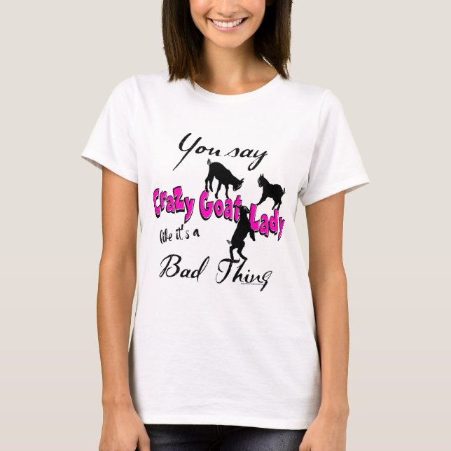 T-shirt CHÈQUE | Chèvre folle dame Hot rose (Devant)