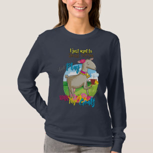 T-shirt CHÈQUE Je veux juste boire du café jouer avec de