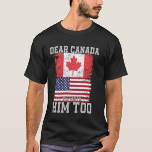 T-shirt Cher Canada Nous le détestons aussi Drapeau vintag