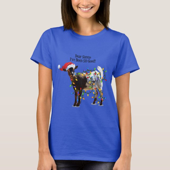 T-shirt Cher chèvre Père Noël Sleepshirt de Noël (Devant)