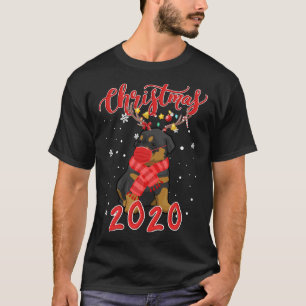 T-shirt Cher chien Rottweiler Noël 2020 Dog portant un F