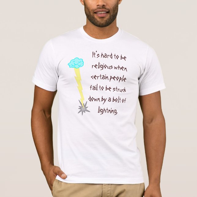 T-shirt Cher Dieu, frappent svp… (Devant)