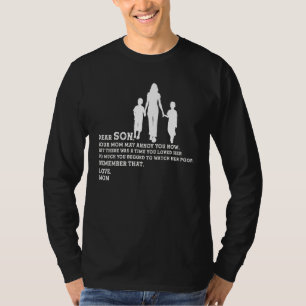 T-shirt Cher Fils, Votre Maman Pourrait Vous Ongler Mainte