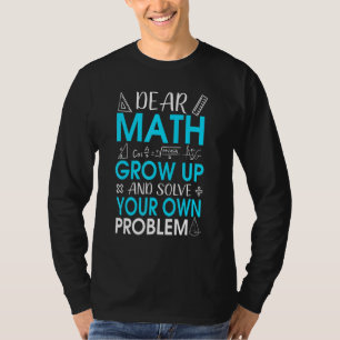 T-shirt Cher Math Citation de Math pour Enseignant ou Étud