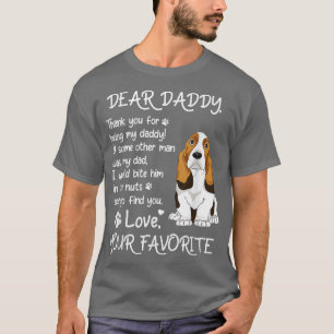 T-shirt Cher papa Basset Hound Chien Papa Fête des pères