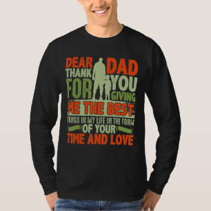 T-shirt Cher Papa Merci De M'Avoir Donné Les Meilleures Ch
