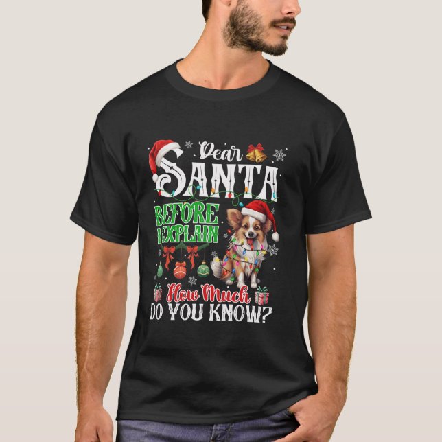 T-shirt Cher Père Noël Avant D'Expliquer Combien Vous Conn (Devant)