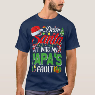 T-shirt Cher Père Noël, C'Était Ma Faute Papas Noël Premiu