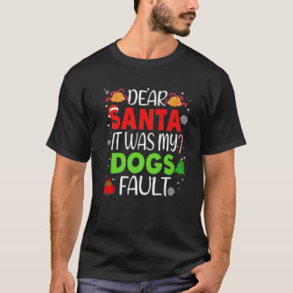 T-shirt Cher Père Noël C'Était Mon Chien Faille Pajama De