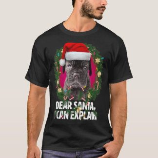 T-shirt Cher Père Noël Cute Cane Corso Puppy Naughty pour 