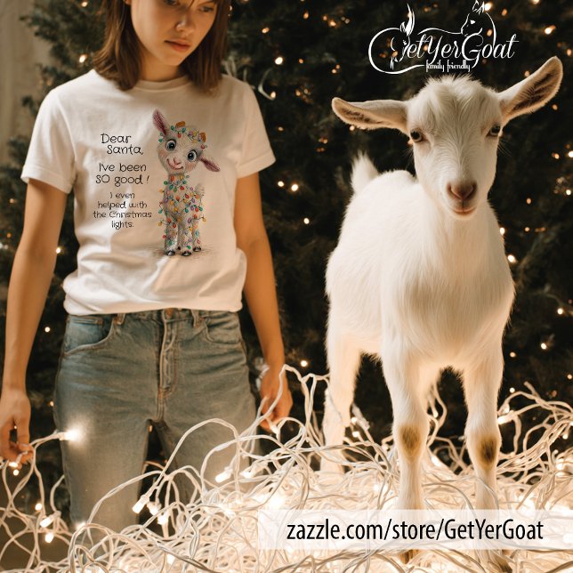 T-shirt Cher Père Noël drôle Tangled Chèvre de Noël (Créateur téléchargé)