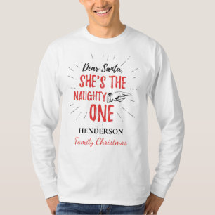 T-shirt Cher Père Noël, elle est la vilaine famille de Noë