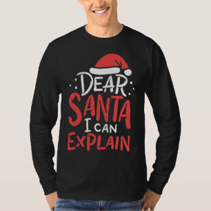 T-shirt Cher Père Noël, Je Peux Expliquer Casquette Noël M
