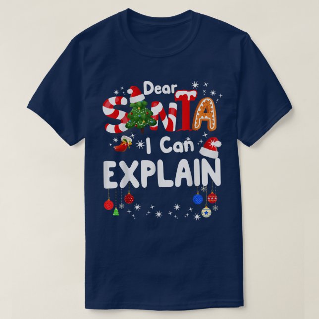 T-shirt Cher Père Noël je peux expliquer drôle Noël Garçon (Design devant)