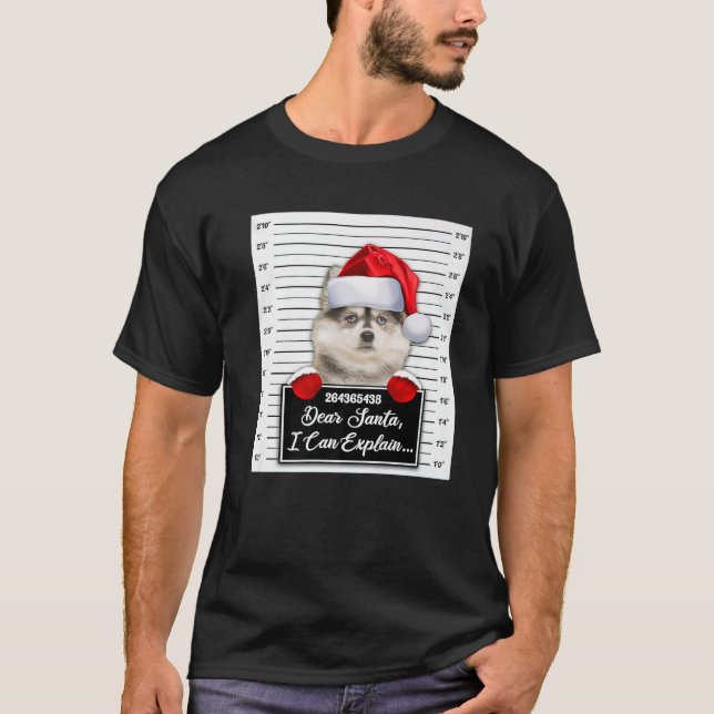 T-shirt Cher Père Noël, je peux expliquer Funny Christmas  (Devant)