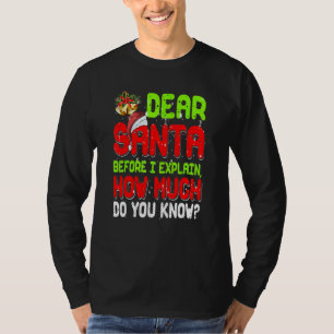 T-shirt Cher Père Noël je peux expliquer le pyjama de Noël