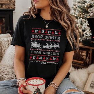 T-shirt Cher Père Noël, je peux expliquer Noël laid person