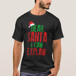 T-shirt Cher Père Noël, Je Peux Expliquer Noël Naughty Mat