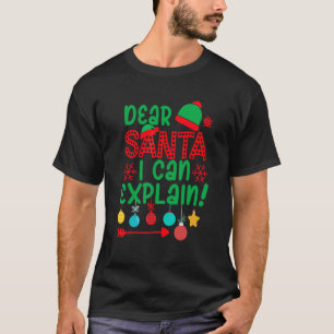 T-shirt Cher Père Noël je peux expliquer Pyjama assorti de