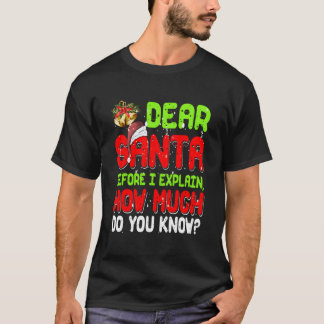 T-shirt Cher Père Noël Je peux expliquer Pyjama pour