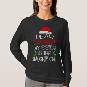 T-shirt Cher Père Noël Ma Soeur Est La Mignonne Chris