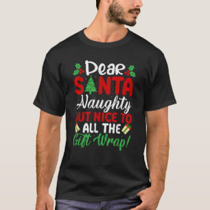T-shirt Cher Père Noël Méchant Mais Gentil Pour Tous Embal