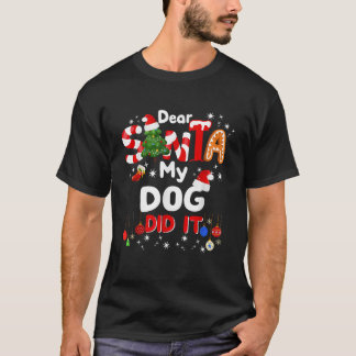 T-shirt Cher Père Noël Mon Chien L'A Fait Drôle Amateurs D