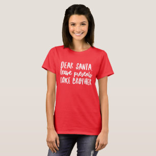 T-shirt Cher Père Noël, présents de congé prennent le