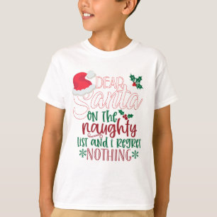 T-shirt Cher Père Noël sur la liste vilaine