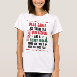 T-shirt Cher Père Noël, Tout Ce Que Je Veux, C'Est Un Comp