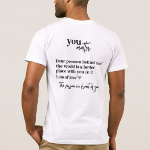 T-shirt Cher Personne Derrière Moi, Citations Positives Ho